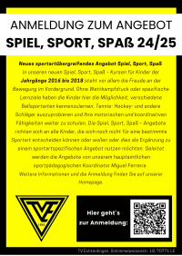 Anmeldung Spiel Sport Spaß 24 25