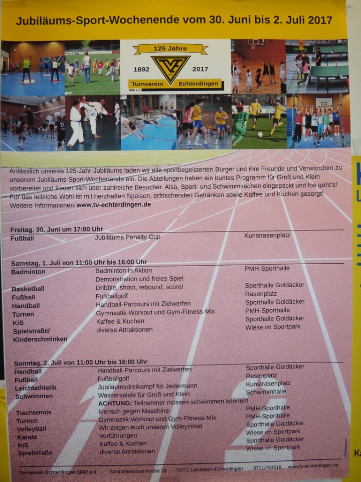 125 Jahre Jubiläum TVE - Festabend Vorbereitung