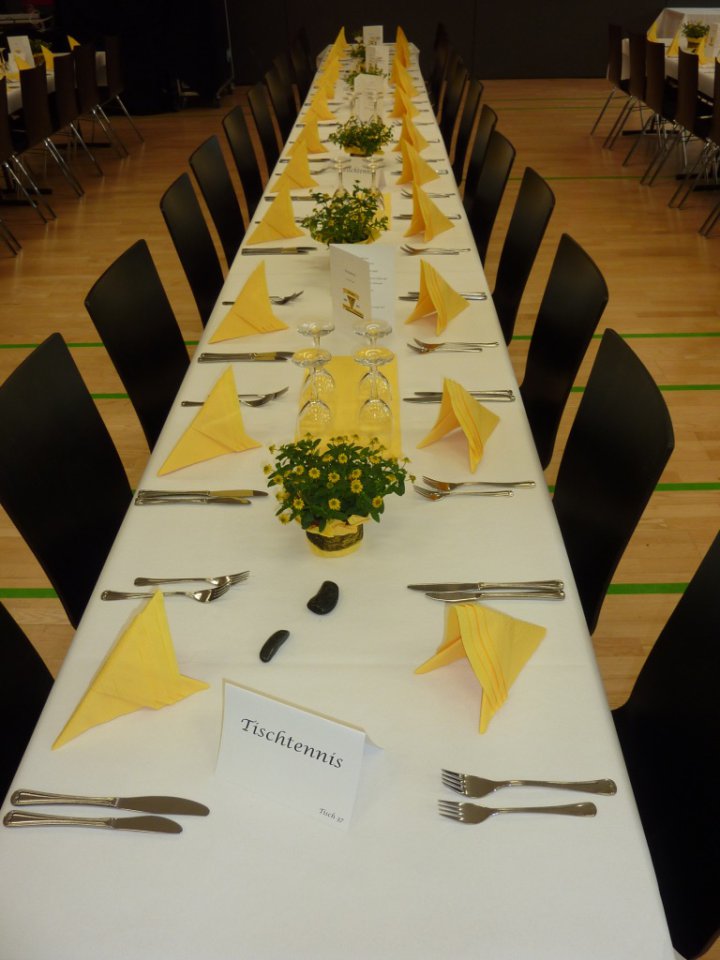 125 Jahre Jubiläum TVE - Festabend Vorbereitung