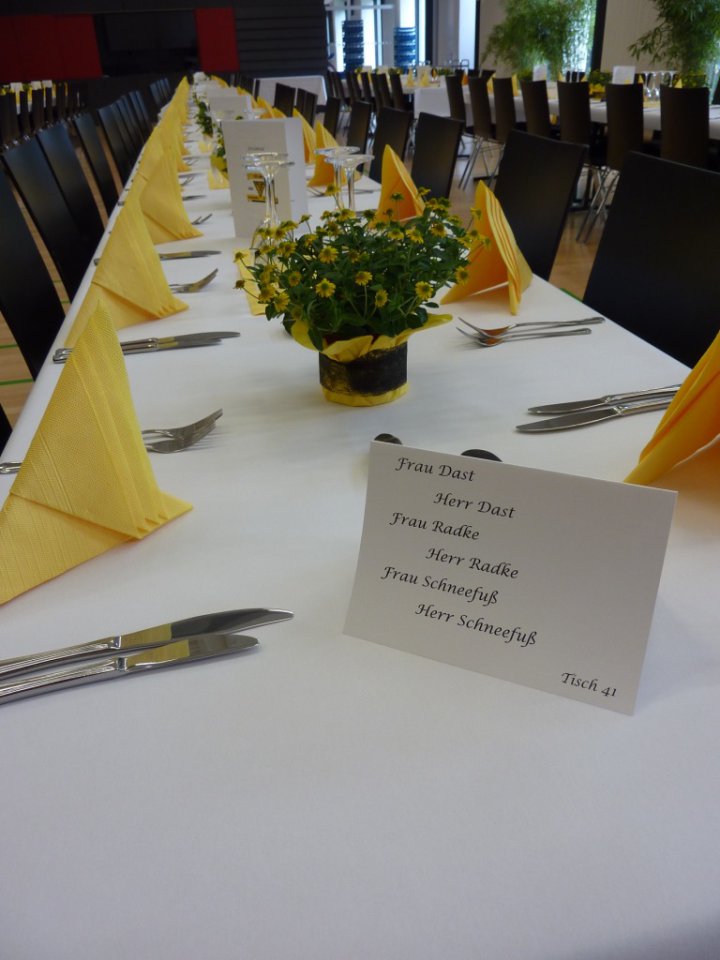 125 Jahre Jubiläum TVE - Festabend Vorbereitung